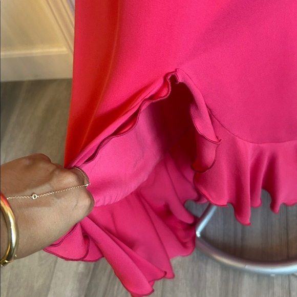 Escada Vintage Y2K Fuchsia Ruffle Formal Dress - Picture 9 of 11